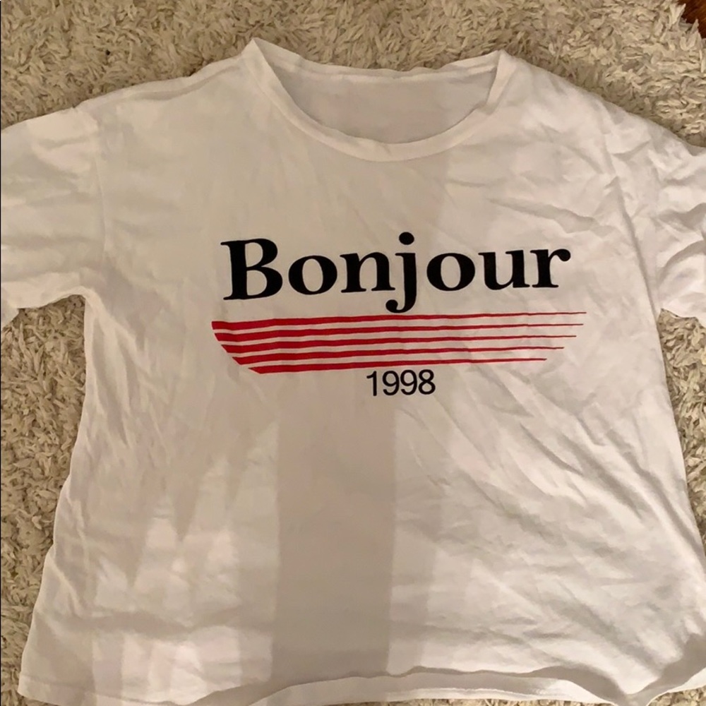 a bonjour t shirt